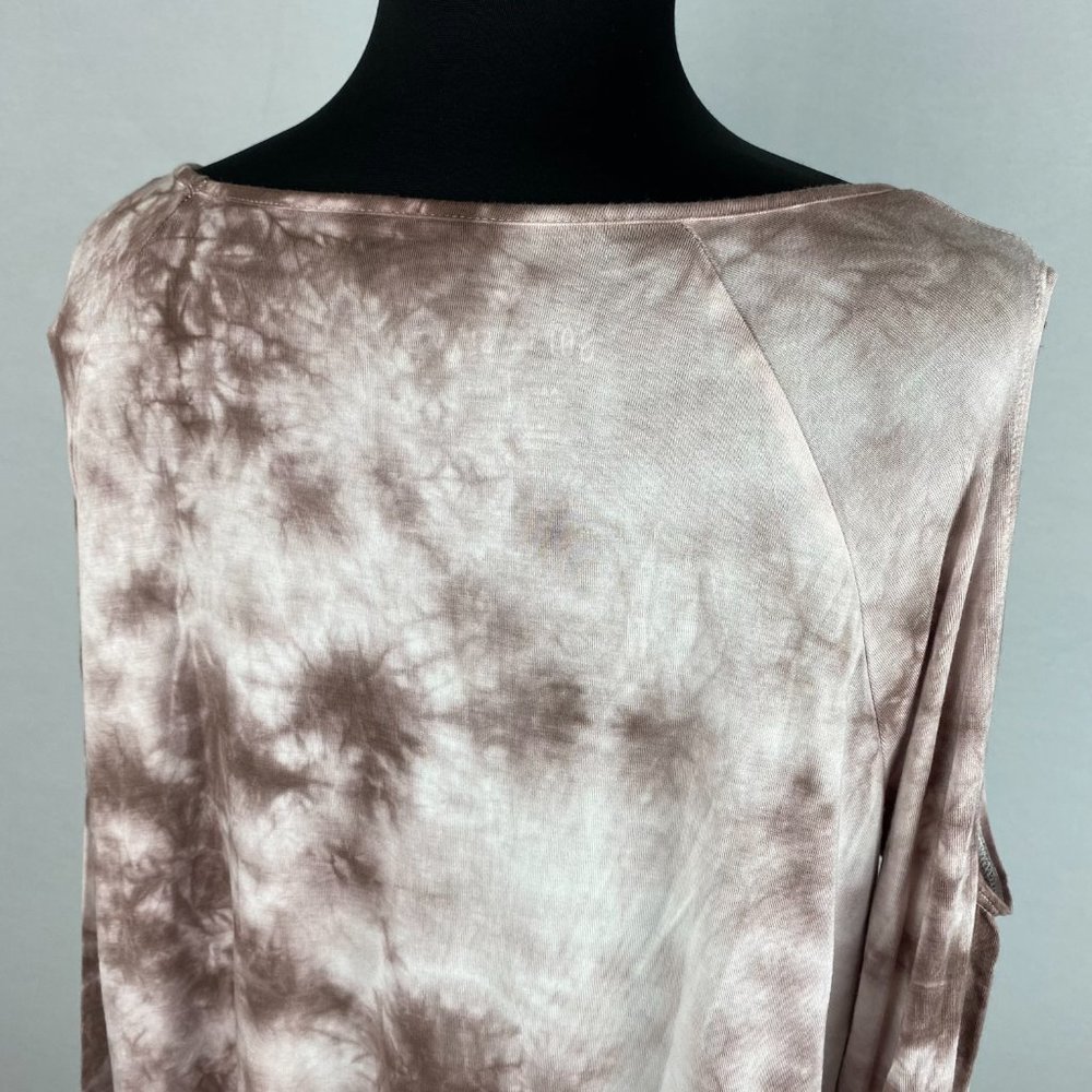 Soft & Sexy AEO M Tie Dye Cold Shoulder LS Top - Picture 9 of 12